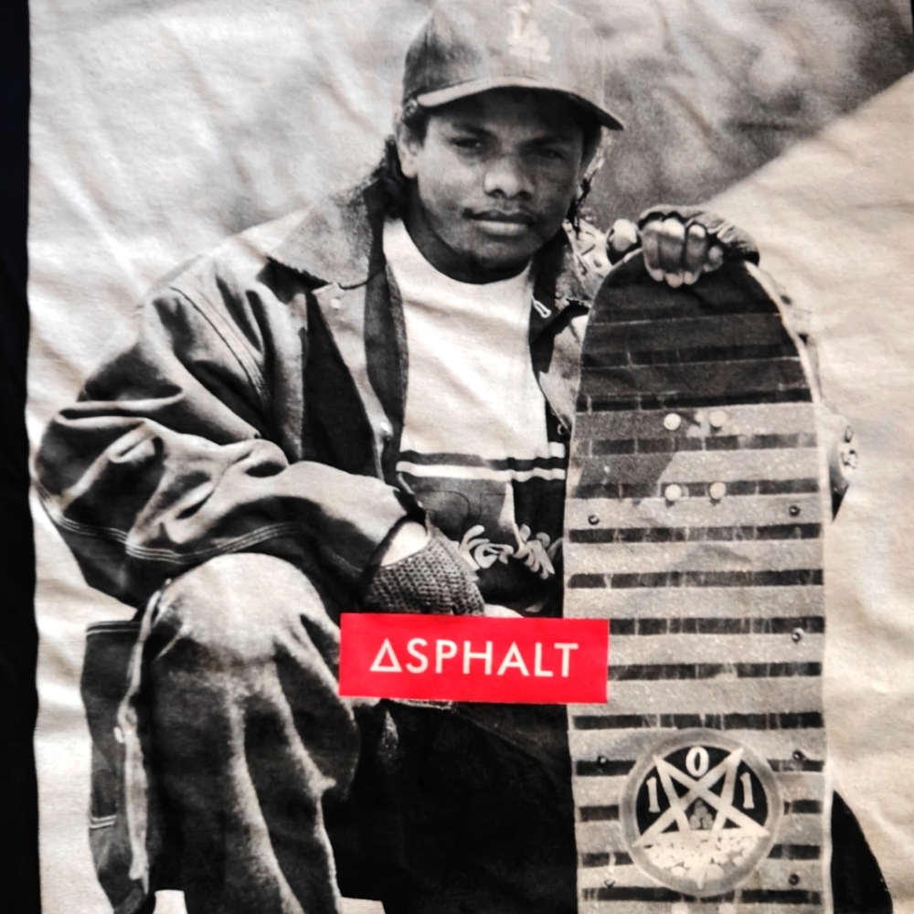 Asphalt Graphic T-Shirt with Skateboard Design